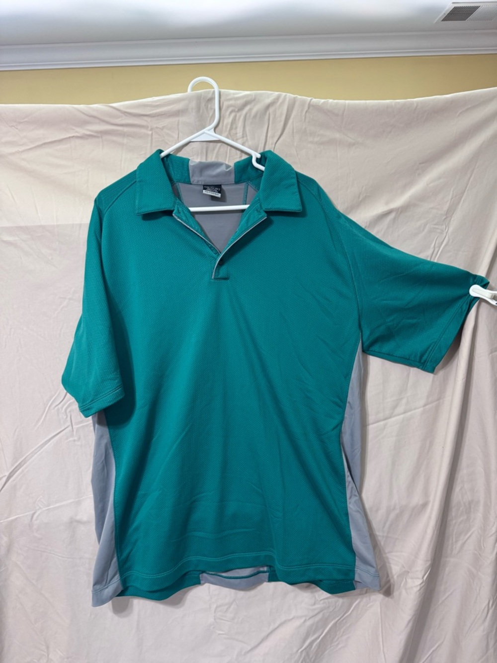 Nike Teal and Light Gray Short-Sleeve Polo